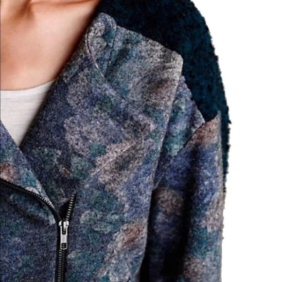 ANTHROPOLOGIE-ANNA Studio-Floral Side Zip Moto Jacket NWT - Picture 6 of 8